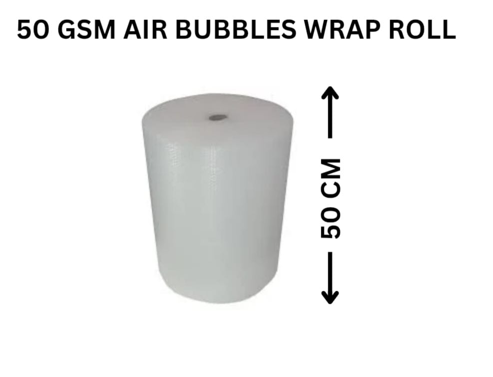 50 GSM 50 CM Width Air Bubble Wrap Roll 5 Meter Length