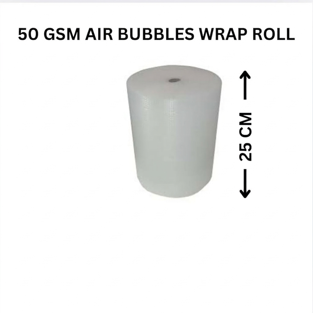 50 GSM 25 CM Width Air Bubble Wrap Roll 25 Meter Long